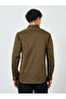 Men Olive Cotton Lycra Slim Fit Full Sleeve Shirt - 4