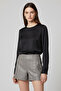 Gray Women's Genuine Leather Shorts