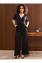 Women Black Straight Leg Jumpsuit - 6