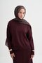 Grace Monogram Floral Shawl Bitter Brown - 2