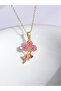 Pink Zircon Stone Bouquet Necklace