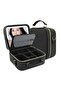 LED Mirror Makeup Storage Case with Touch Button Light, High Capacity Cosmetic Organizer Bag with Re - 5