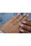 Yzk193 Gold Color Stone Star Figure Adjustable Ring - 2