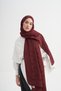 Block Pattern Rina Floş Jacquard Shawl Claret Red - 3