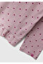Girl's Pale Pink Patterned Ruffle Detailed Pajama Set - 3