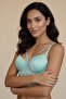 Mint Green Lace Bralette with Underwire Support and Rope Detail - Strappy Push up Bustier Bra - 4