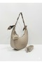 Women's Shoulder and Handbag Baguette Bag & Silk Scarf Detail - 4