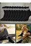 Pack of 10 Black College Athlete Socks with White Stripes