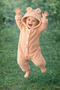 Winter Sweet Teddy Bear Eared Hooded Plush Buttoned Baby Jumpsuit - 6