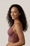 Dusty Rose Lace Underwire Supported Bralette Bra with String Detail - Strappy Push up Bustier Bra - 3