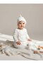 Baby Patterned Snap-On Bodysuit, Booties and Hat Three-Piece Set
