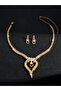 2-Piece Embellished Necklace And Earrings Jewelry Set - 6