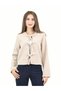 Women's Tie-Dye Short Cashmere Beige Jacket