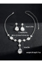 2-Piece Embellished Necklace And Earrings Jewelry Set - 2