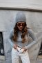 Stone Embroidered Beret Gray - 3