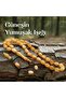 Hareli Yellow Crimped Amber Prayer Beads (7×11 mm) - 8