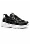 Unisex Black and White Anorak Thick Sole Daily Walking Shoes Sneaker