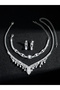 3-Piece Embellished Necklace, Bracelet And Earrings Jewelry Set - 4
