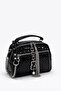 Cross Strap Women's Bag Patent Leather Black 26665 - 2