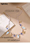 Ocean Charm Faux Pearl Beaded Necklace - 4