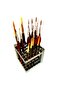 Brush Holder Pen Holder - Painting Brush Stand - Stand for Canvas Brushes Plastic White 8cm - 3