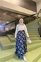 تنورة منقوشة مع أربطة - 7