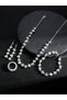 4-Piece Embellished Necklace, Bracelet, Ring And Earrings Jewelry Set - 5