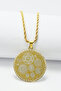 Gold Double-Way Protective Talisman 60 cm Twist Model Chain 316L Stainless Steel Necklace
