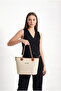 Cross Strap Women's Bag Cream-Tan 6054 - 4
