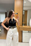 Rosalie Black Blouse with Necklace Detail - 3