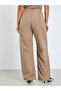 Women Beige Panelled Wide Leg Pants - 4