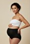 Black High-Waisted Cotton Maternity Panties - Flexible Maternity Panties with Abdominal Support - 2