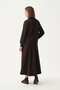 Bitter Brown-Soft Textured Gold Buttoned Skirt Suit - 3