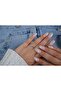 خاتم YZK233 قابل للتعديل مرصع بحجر مستطيل مزدوج اللون