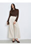 Women Cream Wide Leg Trousers