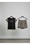 Women's Short Sleeve Crew Neck Shorts Leopard Pattern Cotton Pajama Set - 6