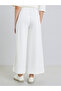 Women White Wide Leg Joggers - 4