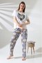 Women's Printed Pajama Set – Top & Bottom Set – Comfortable Loungewear – Soft Cotton Fabric - 5
