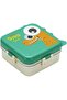 Gzmshop Bento 1120ml Lunchbox Dinosaur Patterned Single Layer 3 Compartments Stainless Steel Lunch Box