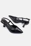 Women's Heeled Shoes with Ankle Buckle, Stylish Rustic Patent Leather Fabric Women's Shoes - 8
