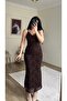 Floral Pattern Strap Tulle Dress