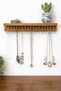 50cm 42Hooks Necklace Hanging Apparatus Pendant Hanger Metal Jewelry Stand Wooden Wall Hanger & Key Holder - 2