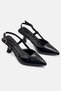 Women's Heeled Shoes with Ankle Buckle, Stylish Rustic Patent Leather Fabric Women's Shoes - 4