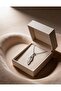 Steel Necklace Palestine Map with Palestine Written Silver Stainless Steel Chain Unisex 44 cm - 2