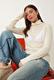 Turtleneck Transparent Stretchy Knitted Blouse Lze0006 Kemi̇k - 2