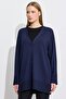 Silvery rayon cardigan navy blue