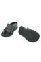 Genuine Leather Orthopedic Heel Gel Men's Sandals Slippers - Hac Umre Daily Comfortable Sole Sandals - Black - 8