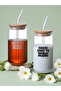 Set of 2 -Habibi Come to Dubai Borosilicate Sipper Glasses, 550ml - 4