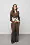 Women's Modern High Waist Wide Leg Solid Color Palazzo Pants - 2
