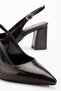Bitter Brown Shiny Leather Women's Classic Heeled Shoes - 6